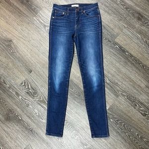 Madewell 9" High Riser Skinny Skinny Dark Wash Jeans Size 27T EUC